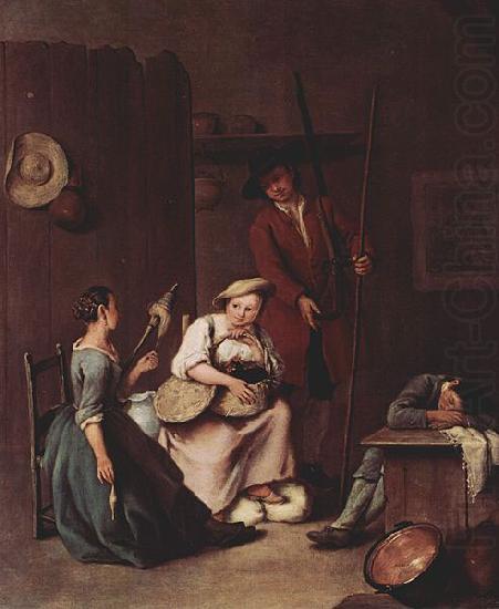 Der Jager und die Bauerinnen, Pietro Longhi